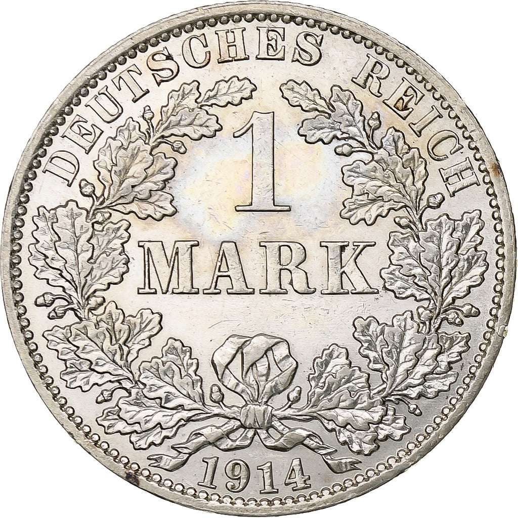 GERMANY - EMPIRE, Wilhelm II, Mark, 1914, Berlin, Silver, AU(50-53), KM:14