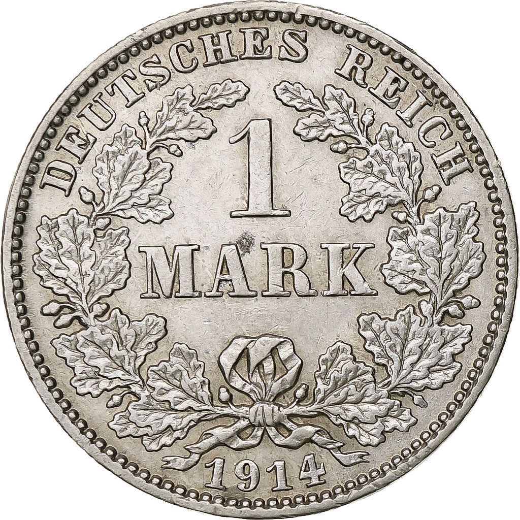 GERMANIA - IMPERO, Wilhelm II, Mark, 1914, Hambourg, Argento, BB, KM:14