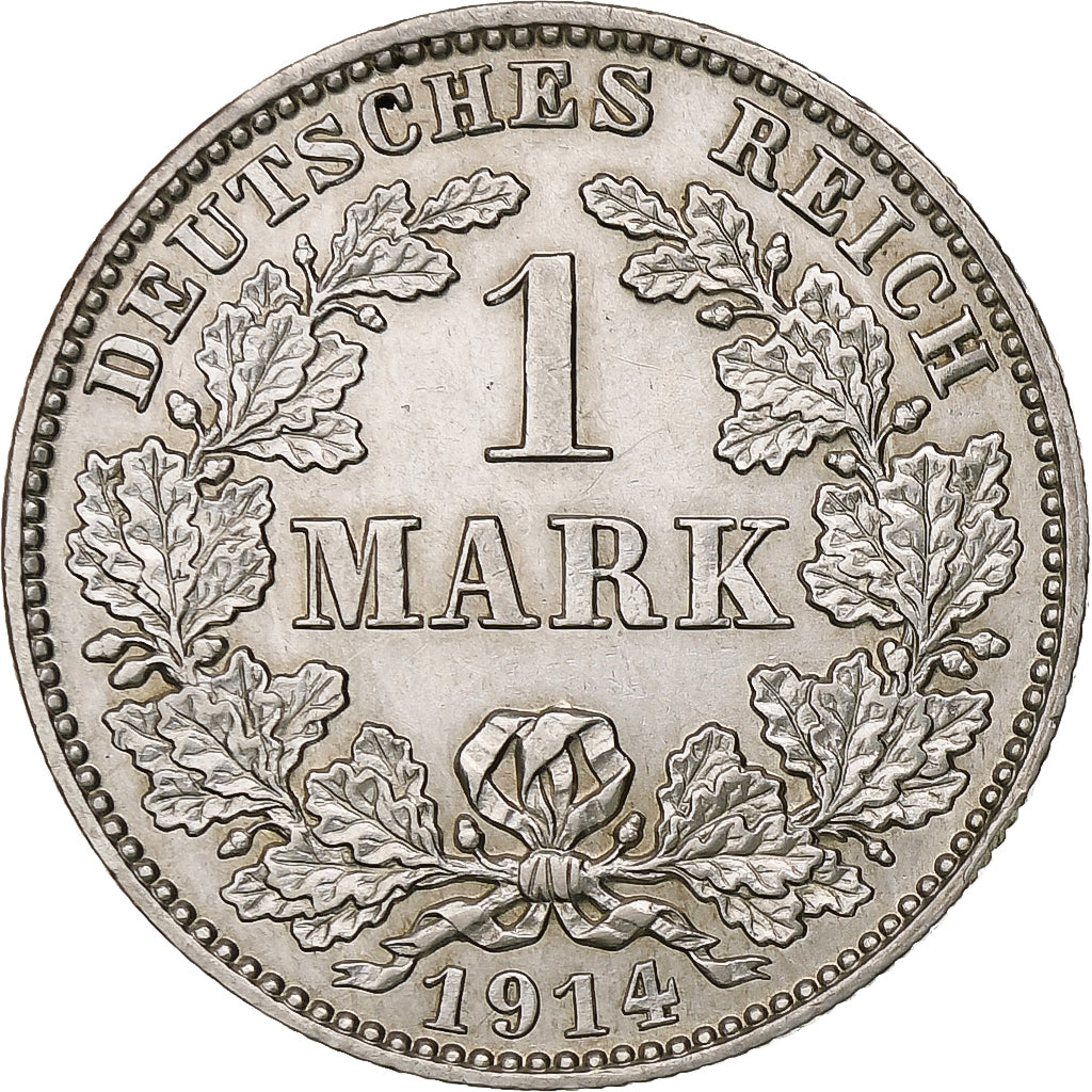 GERMANY - EMPIRE, Wilhelm II, Mark, 1914, Hambourg, Silver, EF(40-45), KM:14