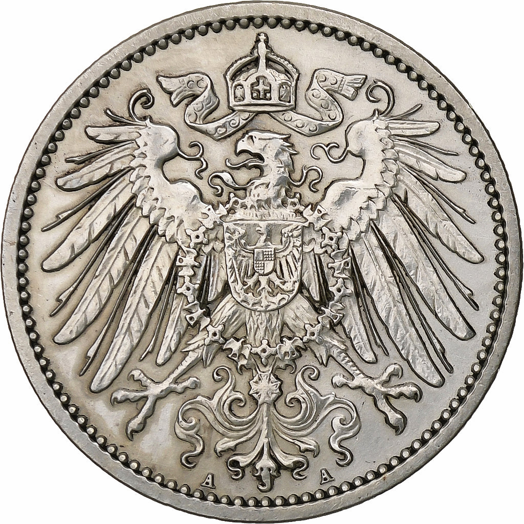 GERMANY - EMPIRE, Wilhelm II, Mark, 1914, Berlin, Silver, EF(40-45), KM:14