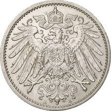 GERMANY - EMPIRE, Wilhelm II, Mark, 1905, Berlin, Silver, AU(50-53), KM:14