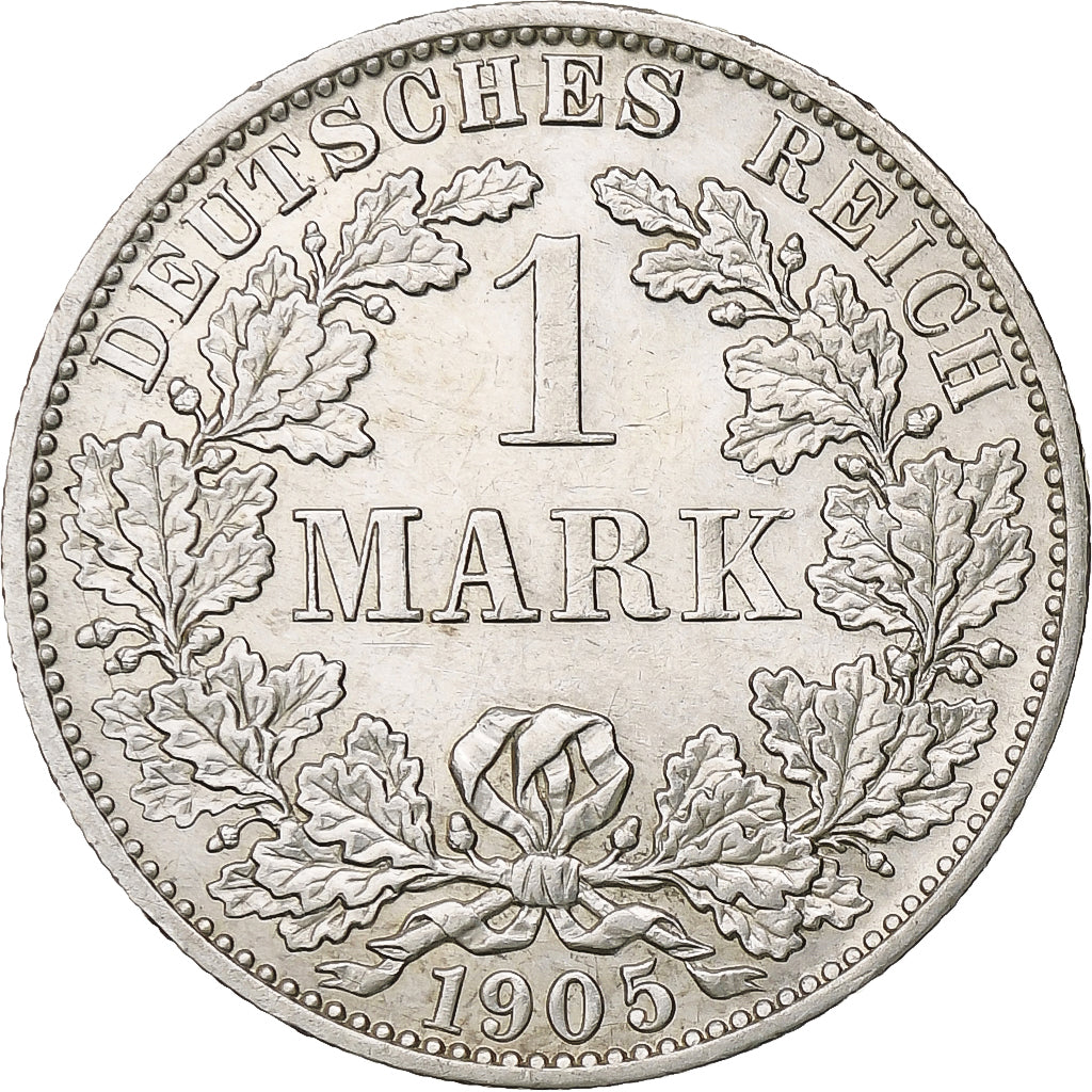GERMANY - EMPIRE, Wilhelm II, Mark, 1905, Berlin, Silver, AU(50-53), KM:14