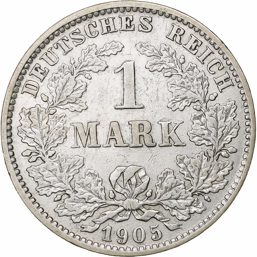 ALEMANHA - IMPÉRIO, Wilhelm II, Mark, 1905, Muldenhütten, Prata, EF(40-45)