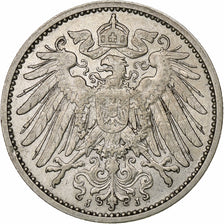 Coin, GERMANY - EMPIRE, Wilhelm II, Mark, 1905, Hambourg, EF(40-45),Silver,KM 14