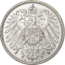 GERMANY - EMPIRE, Wilhelm II, Mark, 1915, Berlin, Silver, MS(60-62), KM:14