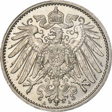 GERMANY - EMPIRE, Wilhelm II, Mark, 1915, Berlin, AU(50-53), Silver, KM:14