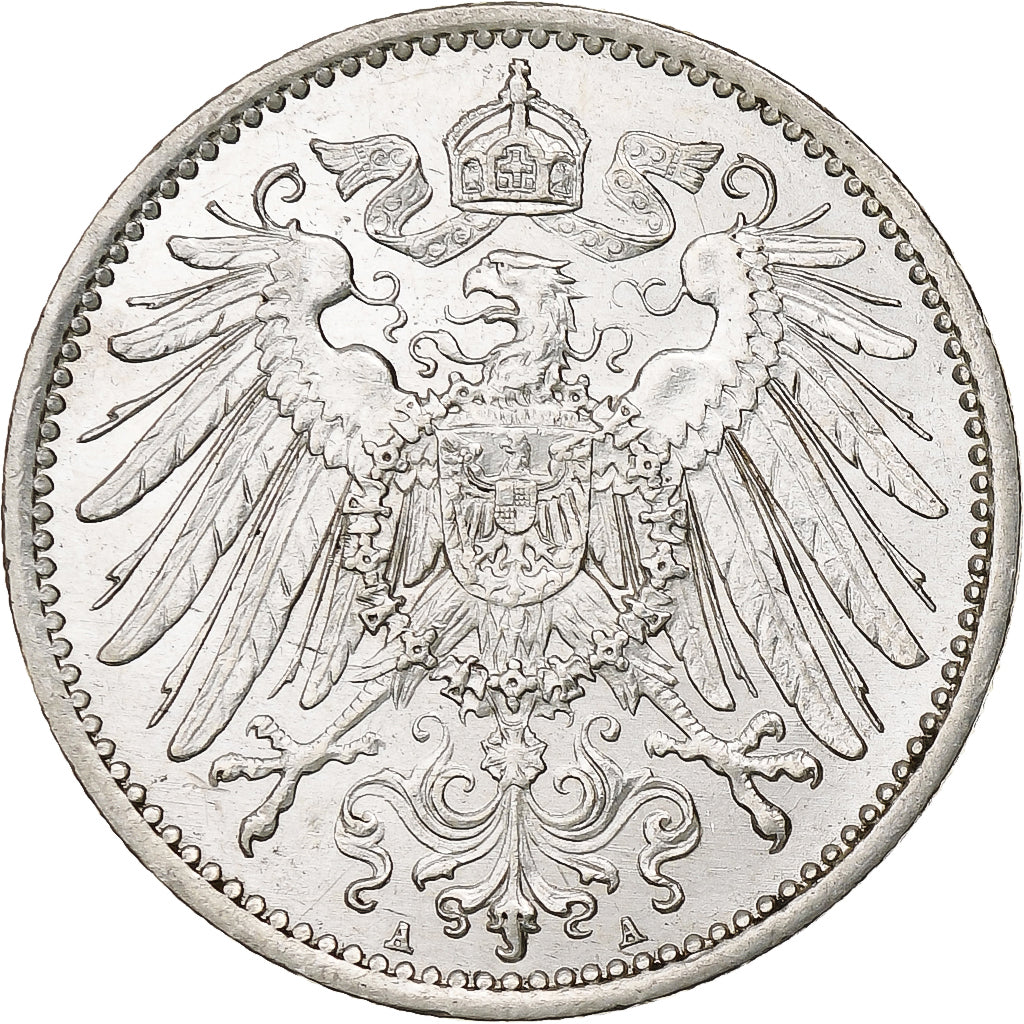 GERMANY - EMPIRE, Wilhelm II, Mark, 1915, Berlin, Silver, MS(60-62), KM:14