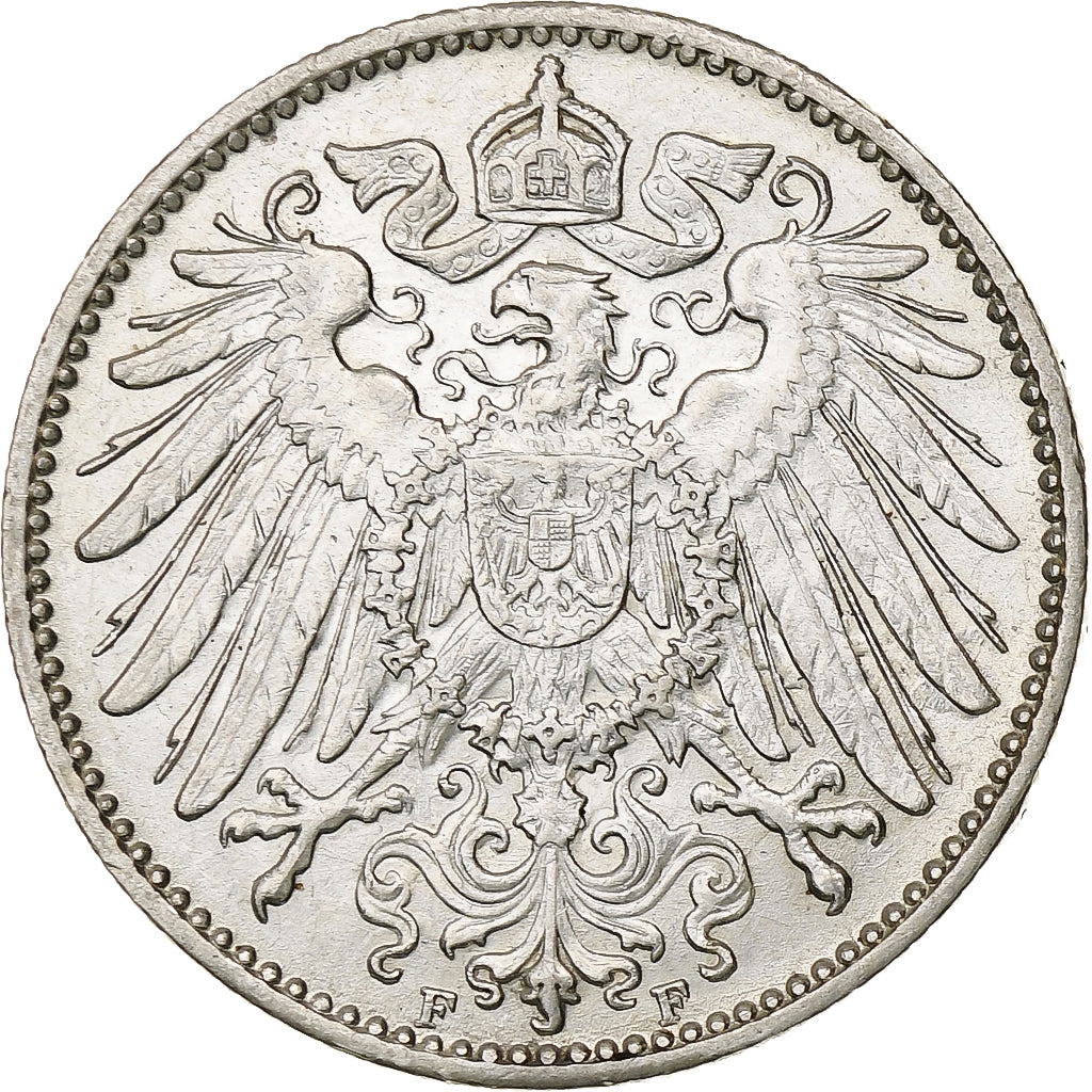 GERMANY - EMPIRE, Wilhelm II, Mark, 1915, Stuttgart, Silver, AU(50-53), KM:14