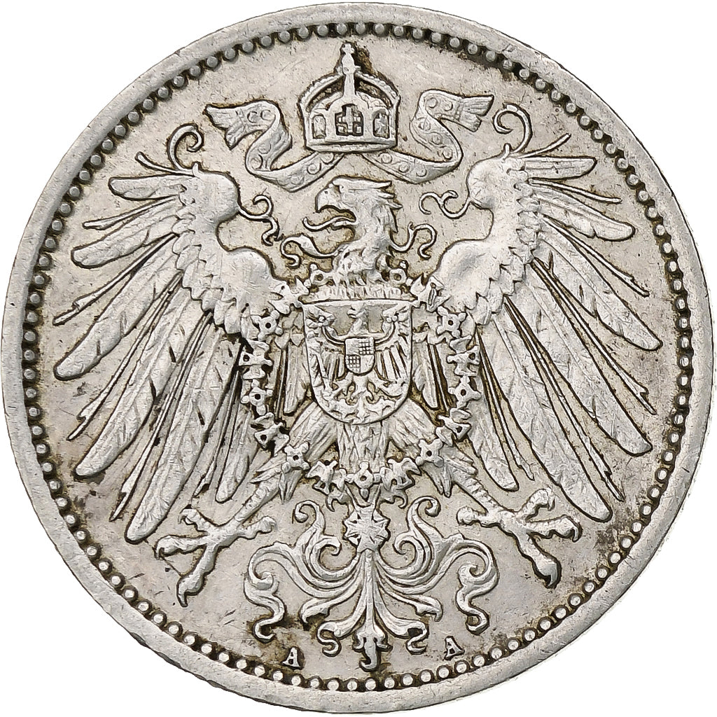 GERMANY - EMPIRE, Wilhelm II, Mark, 1915, Berlin, Silver, EF(40-45), KM:14