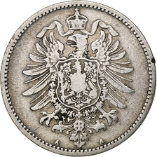 Coin, GERMANY - EMPIRE, Wilhelm I, Mark, 1881, Berlin, VF(20-25), Silver, KM:7
