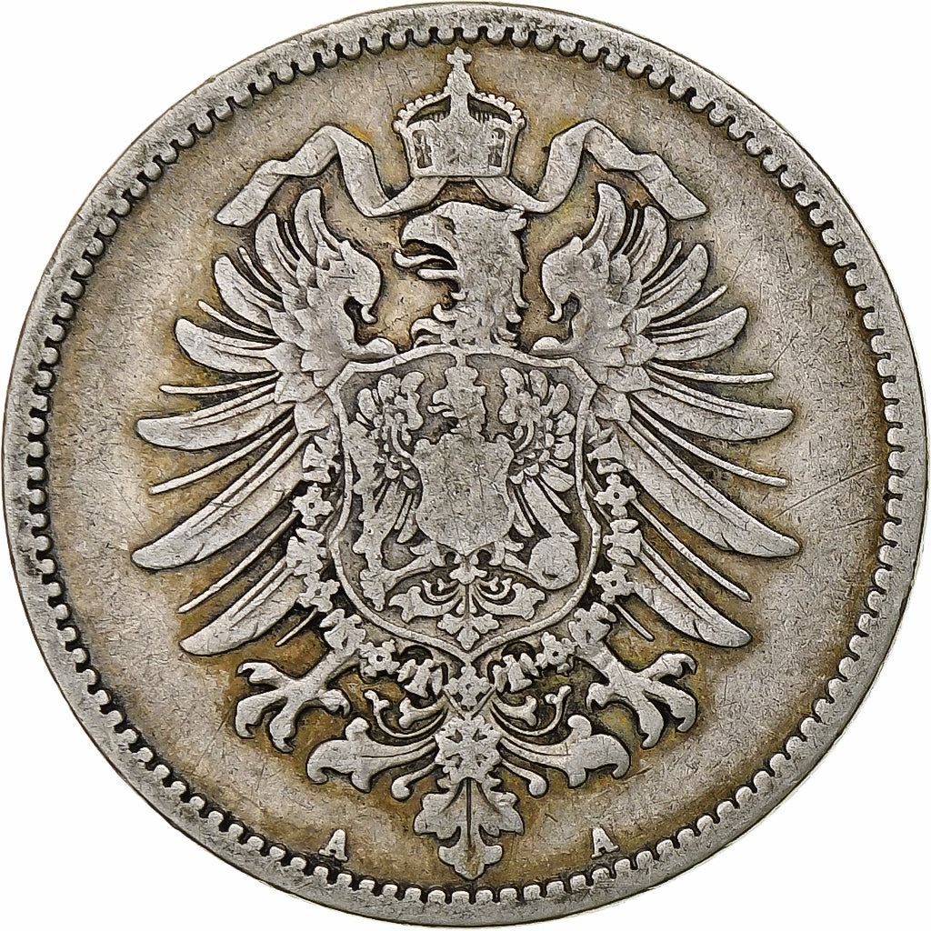 GERMANY - EMPIRE, Wilhelm I, Mark, 1881, Berlin, Silber, S, KM:7