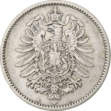GERMANY - EMPIRE, Wilhelm I, Mark, 1881, Berlin, Silver, VF(30-35), KM:7