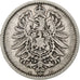 NIEMCY - IMPERIUM, Wilhelm I, Mark, 1881, Hambourg, Srebro, VF(30-35), KM:7