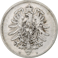 GERMANY - EMPIRE, Wilhelm I, Mark, 1881, Munich, Silver, VF(20-25), KM:7
