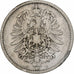 ALEMANHA - IMPÉRIO, Wilhelm I, Mark, 1881, Hambourg, Prata, VF(20-25), KM:7
