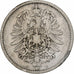GERMANY - EMPIRE, Wilhelm I, Mark, 1881, Hambourg, Silber, S, KM:7