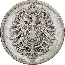 GERMANY - EMPIRE, Wilhelm I, Mark, 1874, Munich, VF(30-35), Silver, KM:7