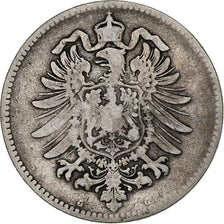 Coin, GERMANY - EMPIRE, Wilhelm I, Mark, 1875, Karlsruhe, VF(20-25), Silver
