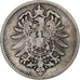 Coin, GERMANY - EMPIRE, Wilhelm I, Mark, 1875, Karlsruhe, VF(20-25), Silver