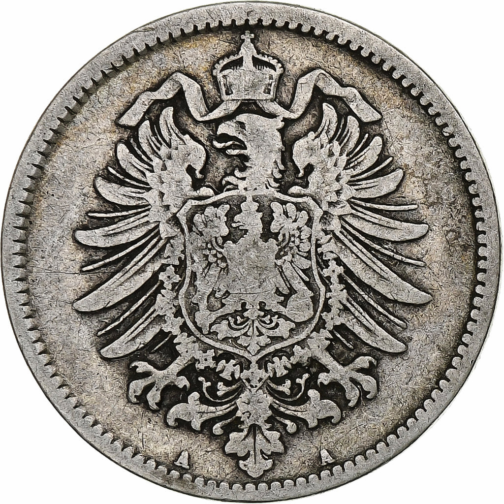 GERMANY - EMPIRE, Wilhelm I, Mark, 1875, Berlin, Silver, VF(30-35), KM:7