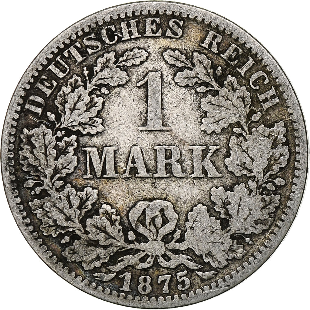 GERMANY - EMPIRE, Wilhelm I, Mark, 1875, Berlin, Silver, VF(30-35), KM:7