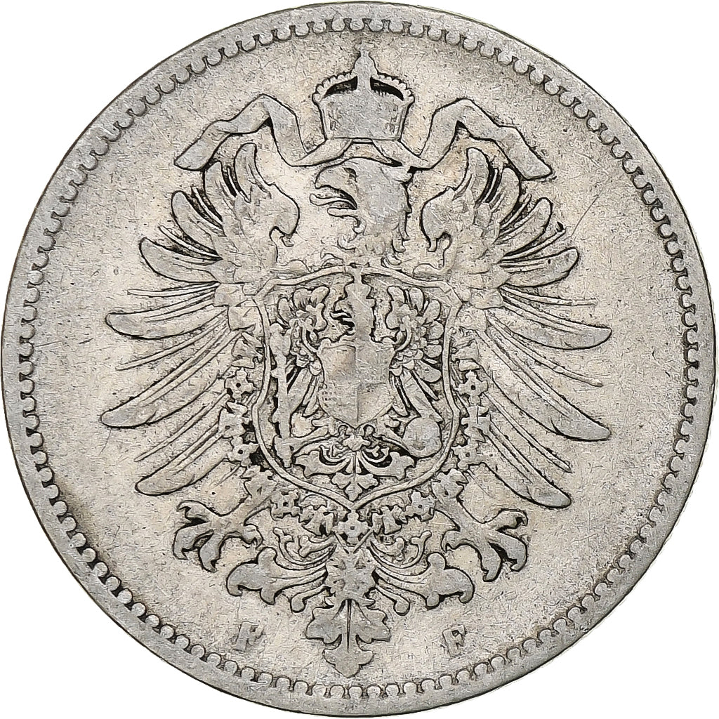 Coin, GERMANY - EMPIRE, Wilhelm I, Mark, 1875, Stuttgart, F(12-15), Silver, KM:7