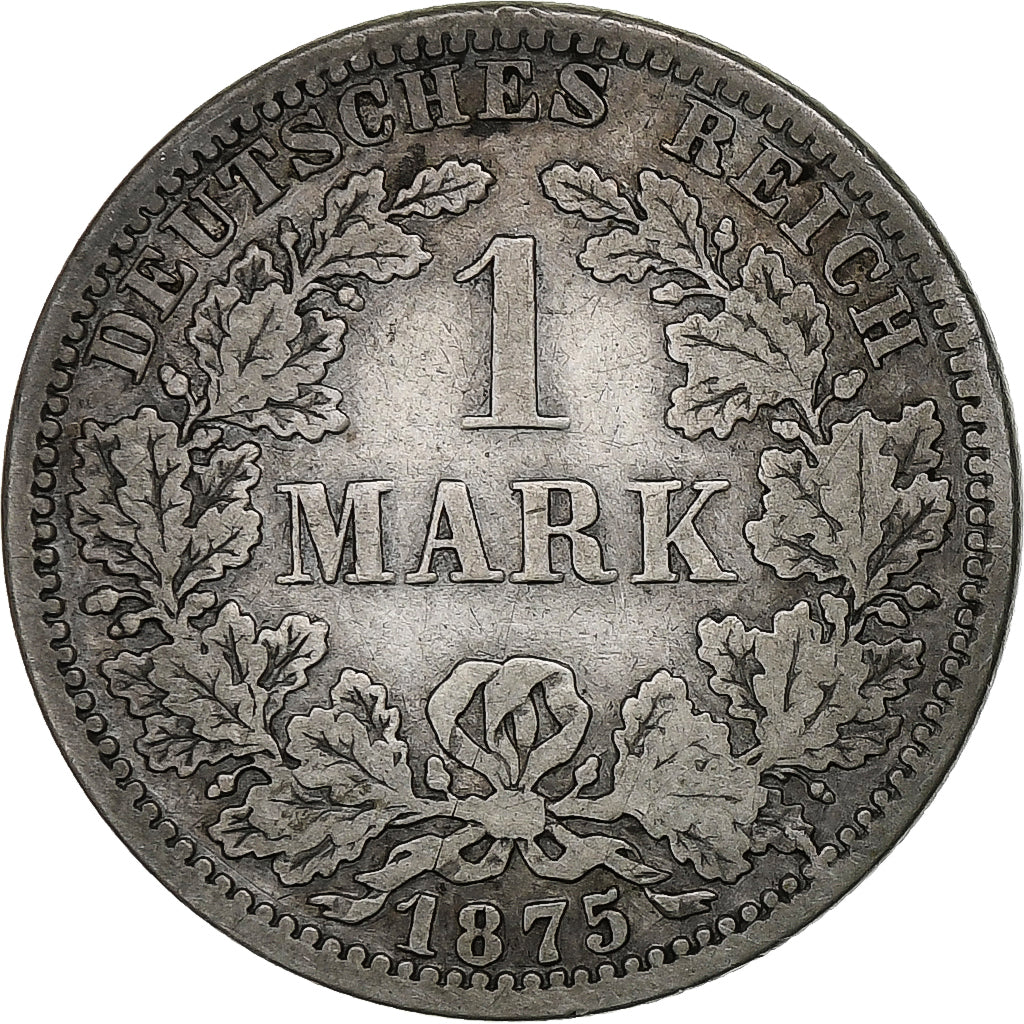 GERMANY - EMPIRE, Wilhelm I, Mark, 1875, Berlin, Silver, VF(30-35), KM:7