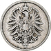 GERMANIA - IMPERO, Wilhelm I, Mark, 1875, Berlin, Argento, MB+, KM:7