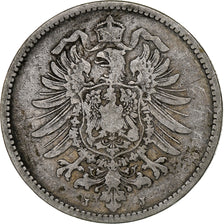 GERMANY - EMPIRE, Wilhelm I, Mark, 1875, Hambourg, Silver, VF(30-35), KM:7