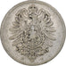 GERMANY - EMPIRE, Wilhelm I, Mark, 1875, Stuttgart, Silber, S, KM:7