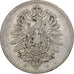GERMANY - EMPIRE, Wilhelm I, Mark, 1875, Stuttgart, Silver, VF(20-25), KM:7
