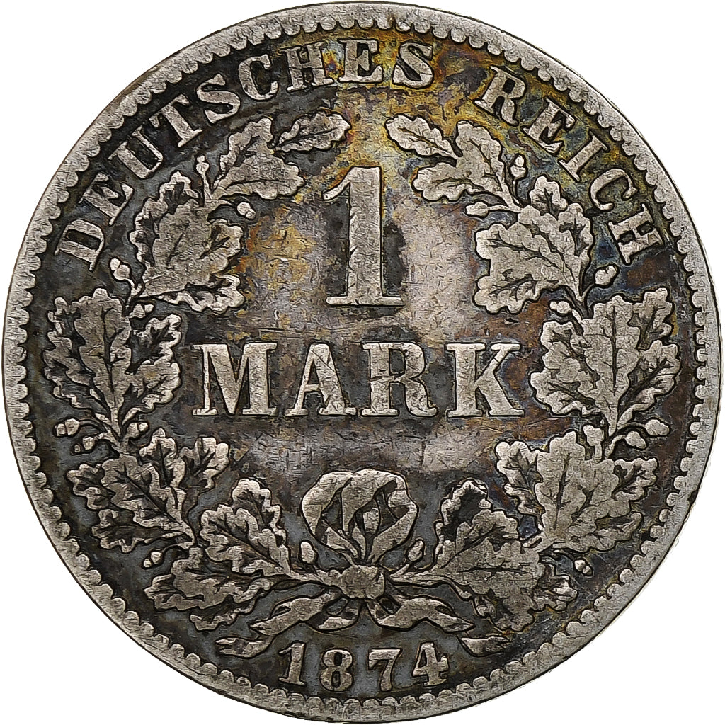 GERMANY - EMPIRE, Wilhelm I, Mark, 1874, Hanovre, Silver, EF(40-45), KM:7