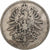 ALEMANIA - IMPERIO, Wilhelm I, Mark, 1874, Karlsruhe, Plata, BC+, KM:7