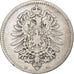 GERMANIA - IMPERO, Wilhelm I, Mark, 1874, Munich, MB+, Argento, KM:7