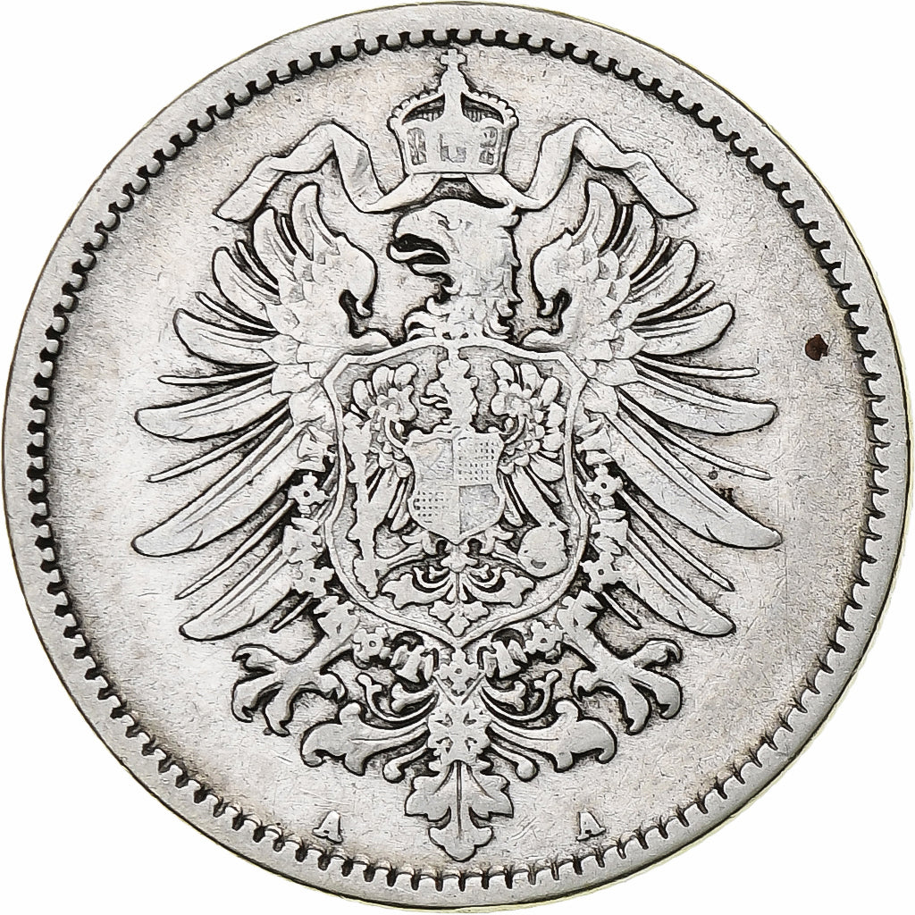 GERMANY - EMPIRE, Wilhelm I, Mark, 1874, Berlin, EF(40-45), Silver, KM:7