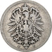 Monnaie, GERMANY - EMPIRE, Wilhelm I, Mark, 1874, Stuttgart, TB+, Argent, KM:7