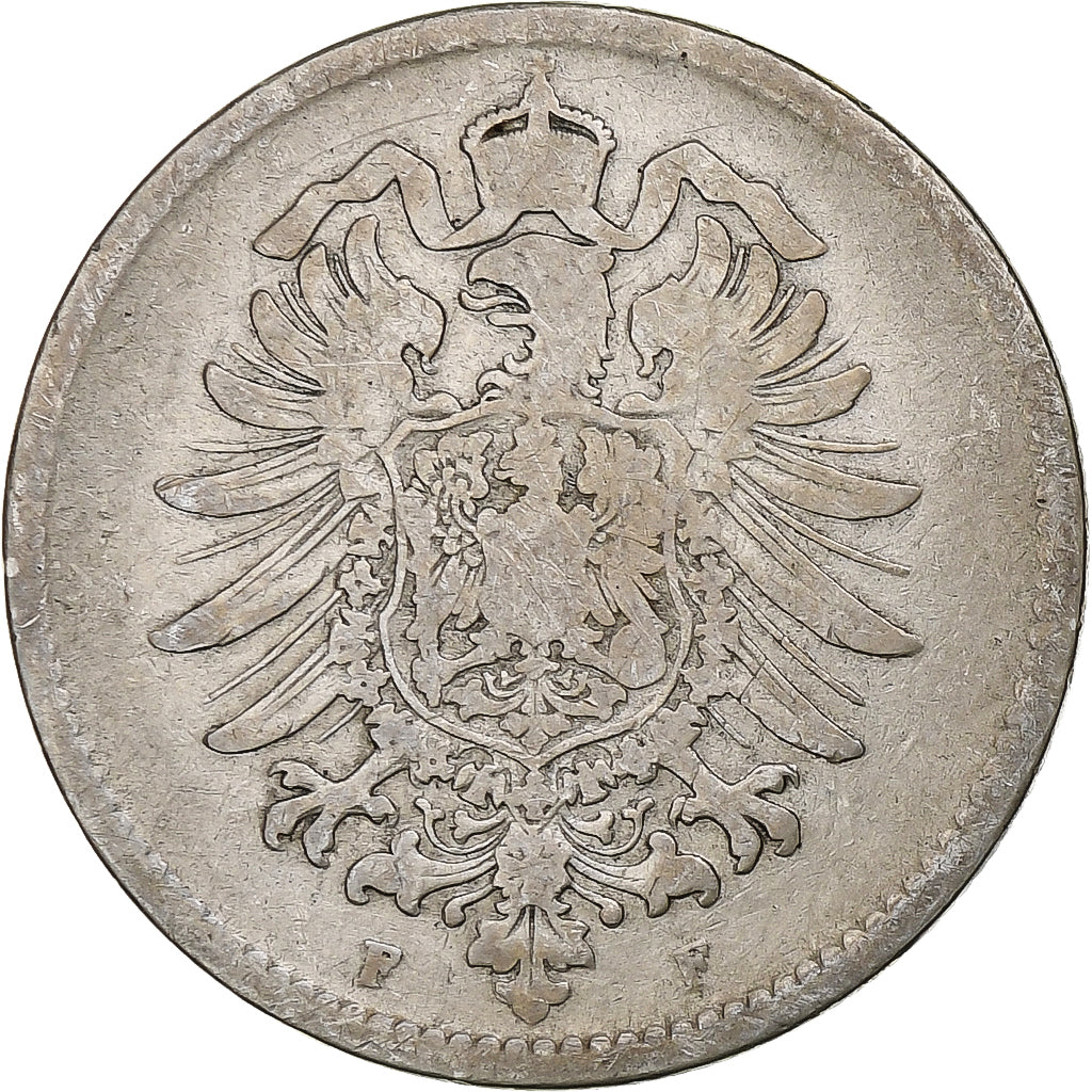 GERMANY - EMPIRE, Wilhelm I, Mark, 1874, Stuttgart, Silver, VF(20-25), KM:7