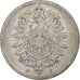 GERMANY - EMPIRE, Wilhelm I, Mark, 1874, Stuttgart, Silver, VF(20-25), KM:7