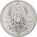 Monnaie, GERMANY - EMPIRE, Wilhelm I, Mark, 1874, Karlsruhe, TB, Argent, KM:7