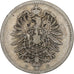 Empire allemand, Wilhelm I, Mark, 1874, Stuttgart, Argent, TB, KM:7