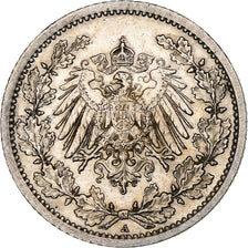 GERMANIA - IMPERO, 1/2 Mark, 1908, Berlin, Argento, SPL-, KM:17