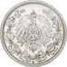 GERMANY - EMPIRE, 1/2 Mark, 1913, Berlin, Silver, AU(50-53), KM:17