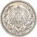 NIEMCY - IMPERIUM, Wilhelm II, 1/2 Mark, 1907, Berlin, Srebro, AU(50-53), KM:17