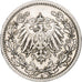 GERMANY - EMPIRE, 1/2 Mark, 1914, Berlin, Silver, VF(30-35), KM:17