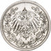 GERMANY - EMPIRE, 1/2 Mark, 1914, Berlin, AU(50-53), Silver, KM:17