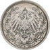 GERMANY - EMPIRE, 1/2 Mark, 1917, Berlin, AU(50-53), Silver, KM:17