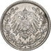 GERMANY - EMPIRE, 1/2 Mark, 1917, Berlin, Silver, EF(40-45), KM:17