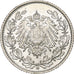 GERMANY - EMPIRE, 1/2 Mark, 1916, Karlsruhe, Silver, MS(60-62), KM:17