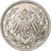 GERMANY - EMPIRE, 1/2 Mark, 1916, Berlin, Silver, AU(55-58), KM:17