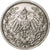 GERMANY - EMPIRE, 1/2 Mark, 1917, Berlin, Silver, EF(40-45), KM:17